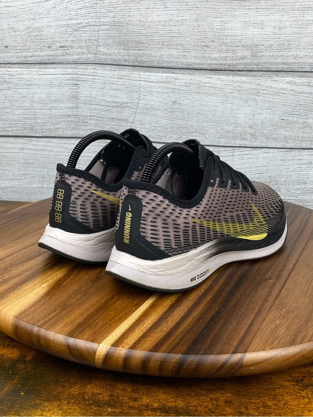 Nike Pegasus Turbo 2 Black Plum Gold Running Shoe AT8242-007 Women’s Size 8.5